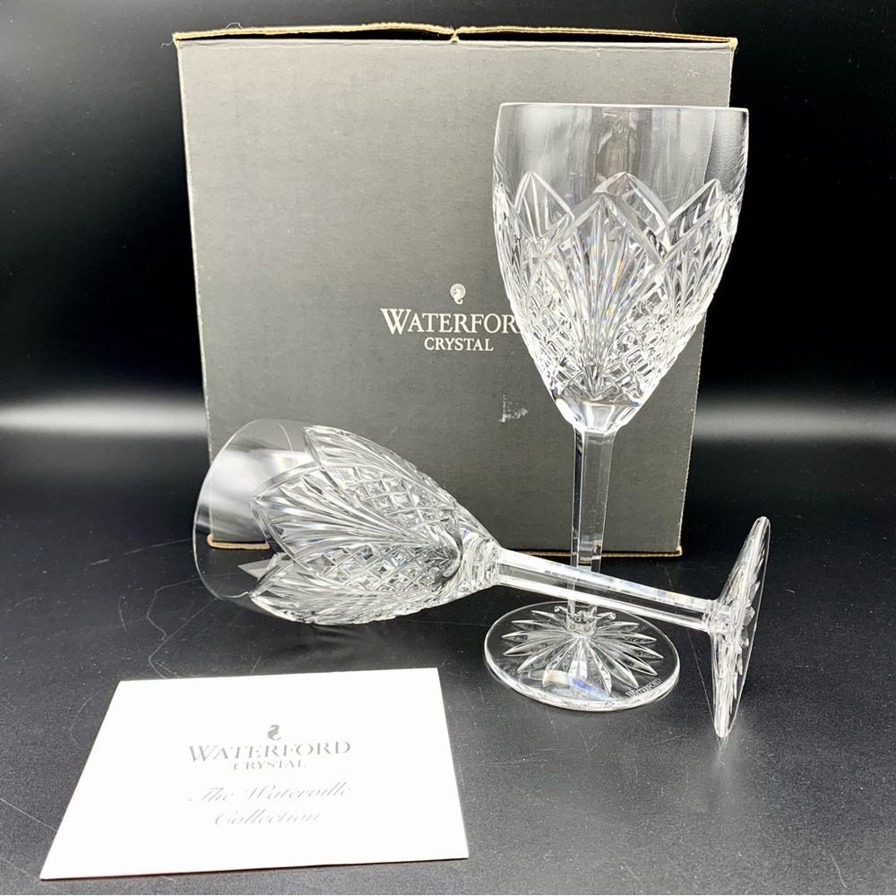 ‼️PENDING‼️ Waterford Crystal Waterville Water Goblets SET/2 IRELAND 7-7/8” NWOT